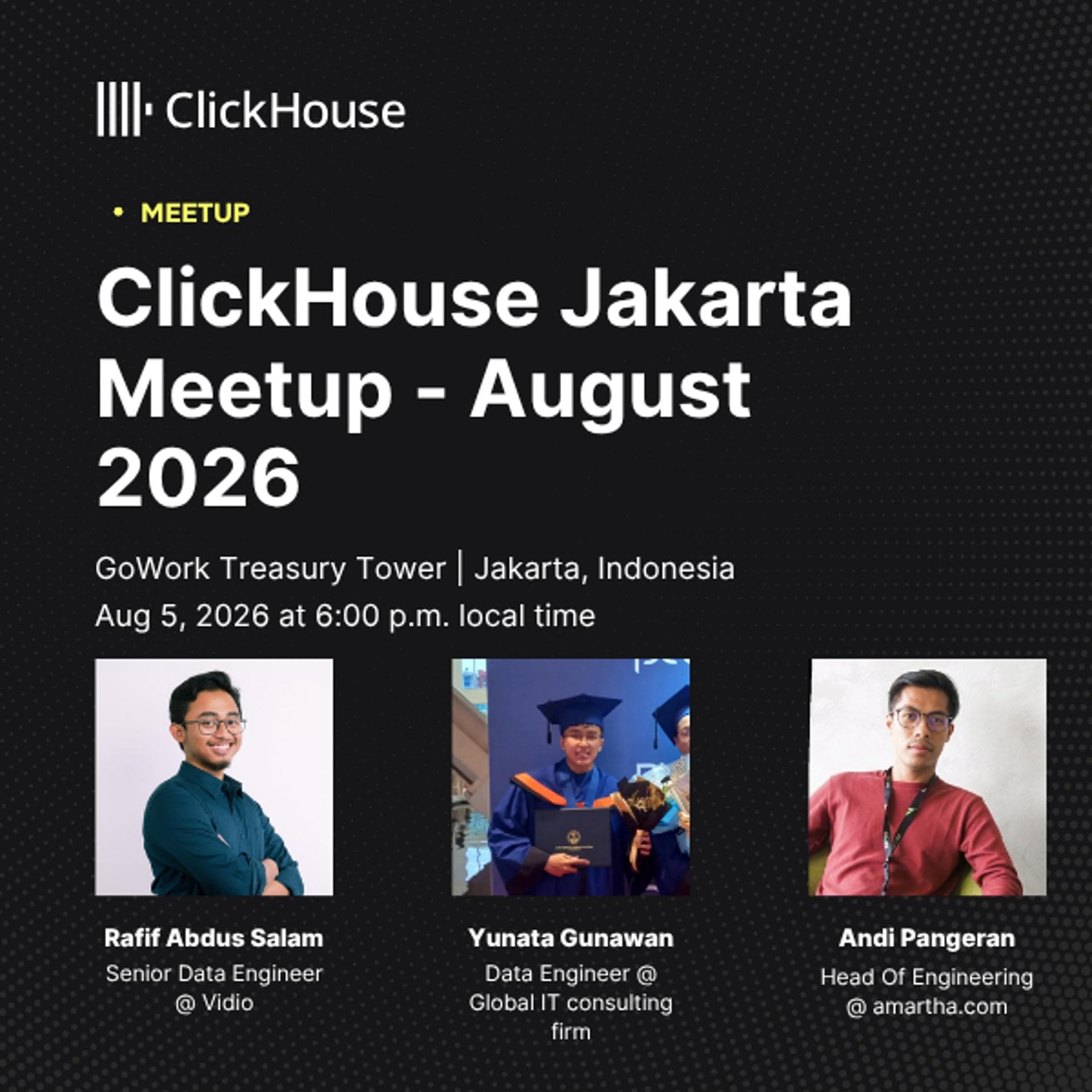 ClickHouse Jakarta Meetup - August 2026