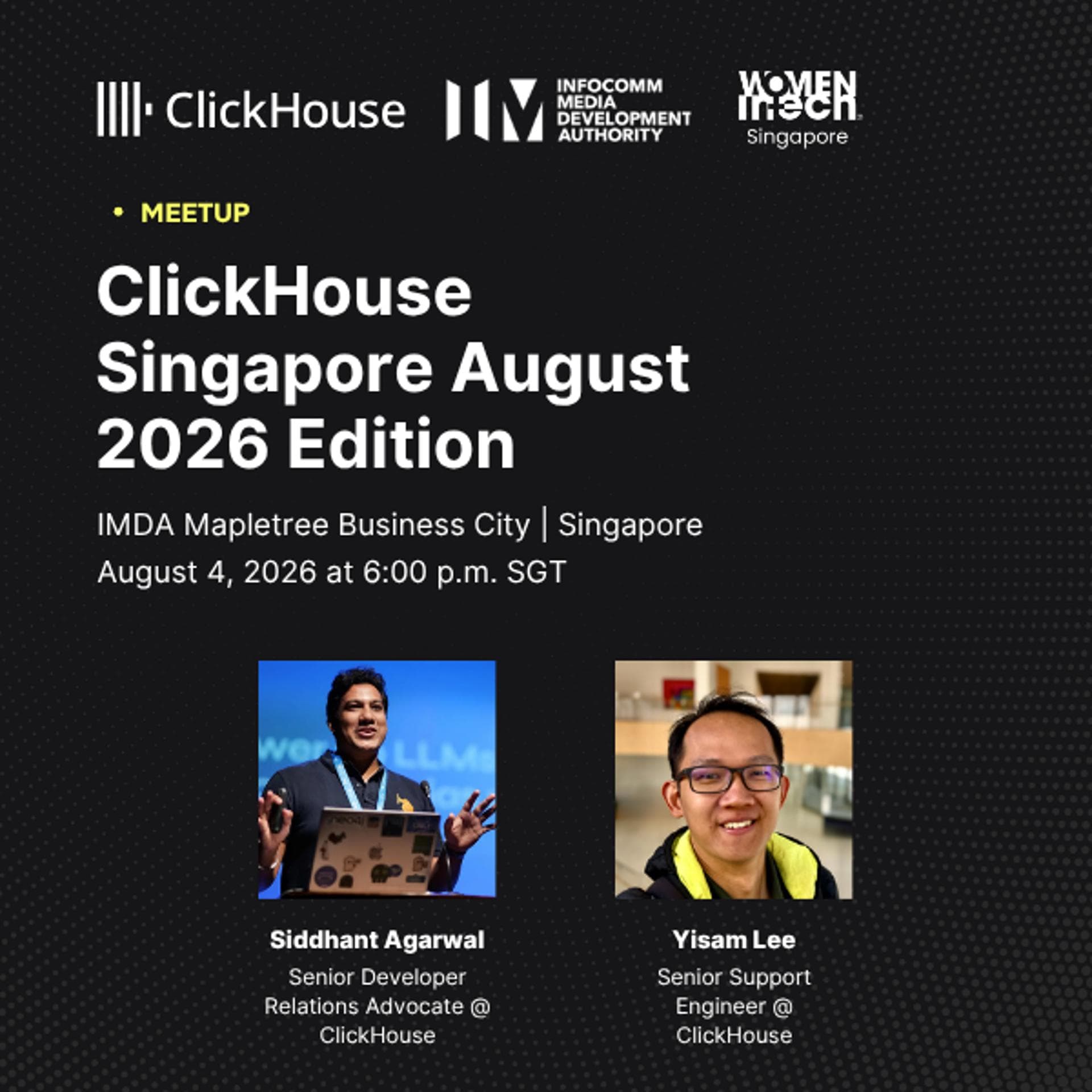 ClickHouse Singapore August 2026 Edition