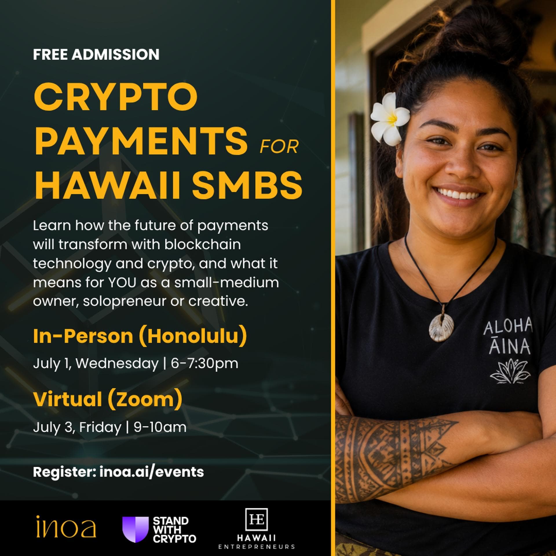 Crypto Payments for Hawaii SMBs (In-Person)