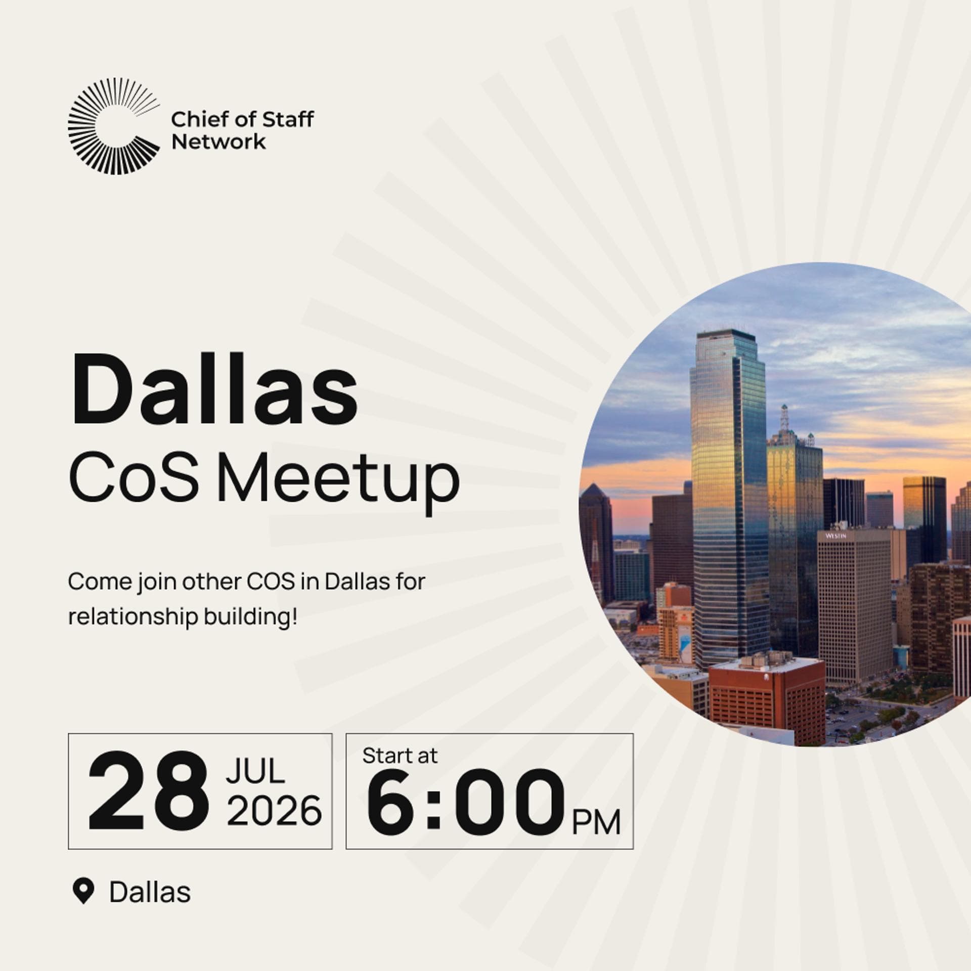 Dallas Chief of Staff Meetup (Tue Jul 28)